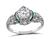 Art Deco GIA Certified 0.82ct Diamond Engagement Ring