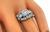 Art Deco Old Mine Cut Diamond Platinum Engagement Ring