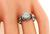 Vintage Round Brilliant Cut Diamond Onyx Platinum Engagement Ring