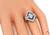 Art Deco Marquise Cut Diamond Sapphire Platinum Engagement Ring