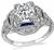 Art Deco GIA Certified 1.52ct Diamond Engagement Ring