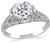 Art Deco GIA Certified 1.52ct Diamond Engagement Ring