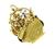 18k Gold Basket Pin