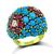 1960s 2.50ct Ruby 0.45ct Diamond Turquoise Gold Ring